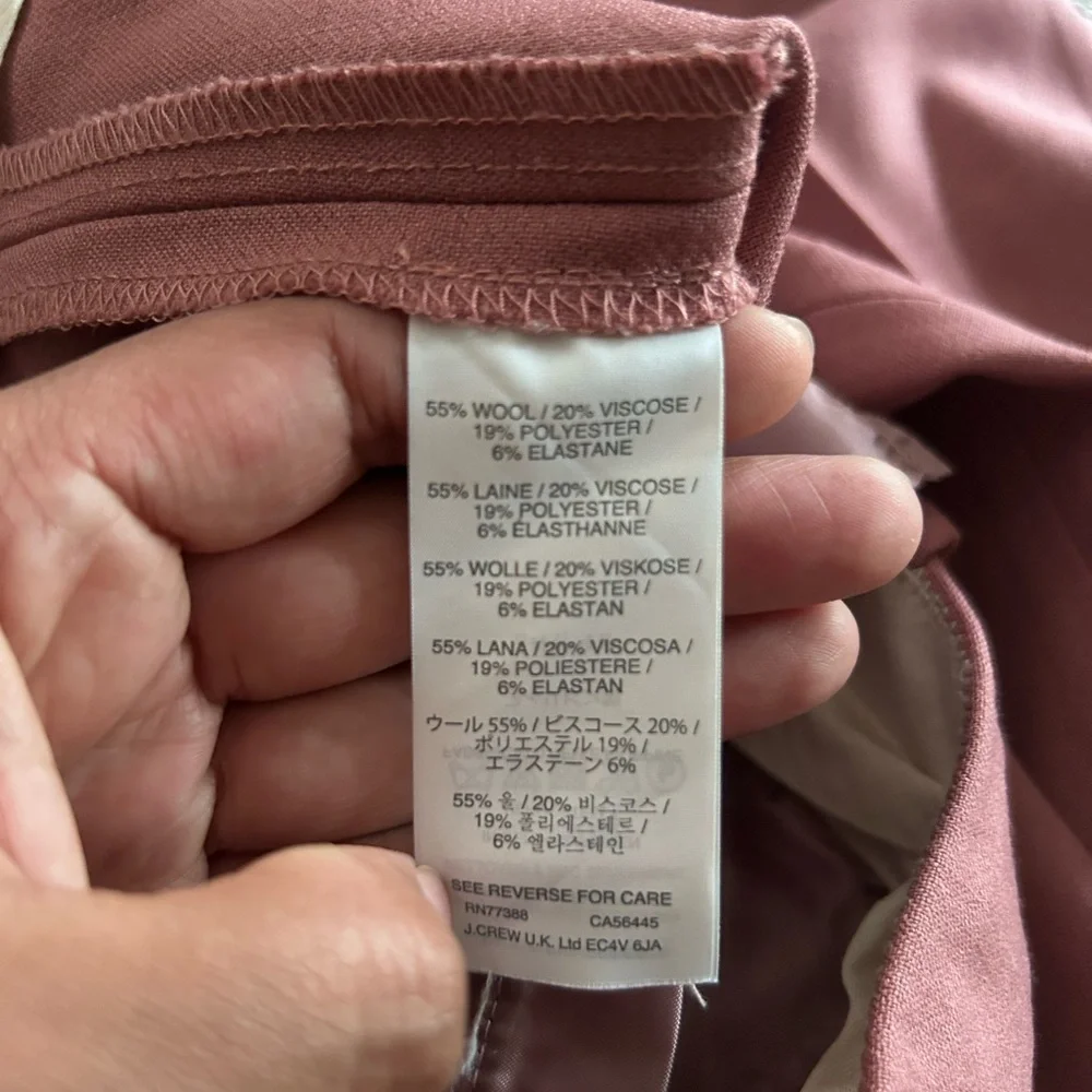 J. Crew Wool blend Dusty Rose Chinos - Picture 10 of 16
